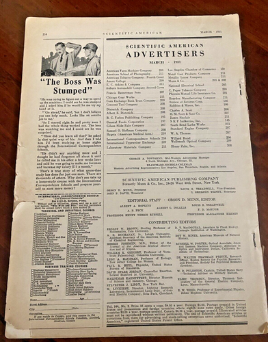 MARCH 1931 SCIENTIFIC AMERICAN EIGHTY-SEVENTH YEAR ORSON D. MUNN EDITOR - Imagen 2 de 5