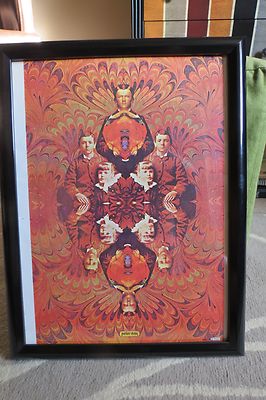 PETER MAX VINTAGE POSTER --1969-  SIBLINGS--- FRAMED -12 ''  X 18 ''
