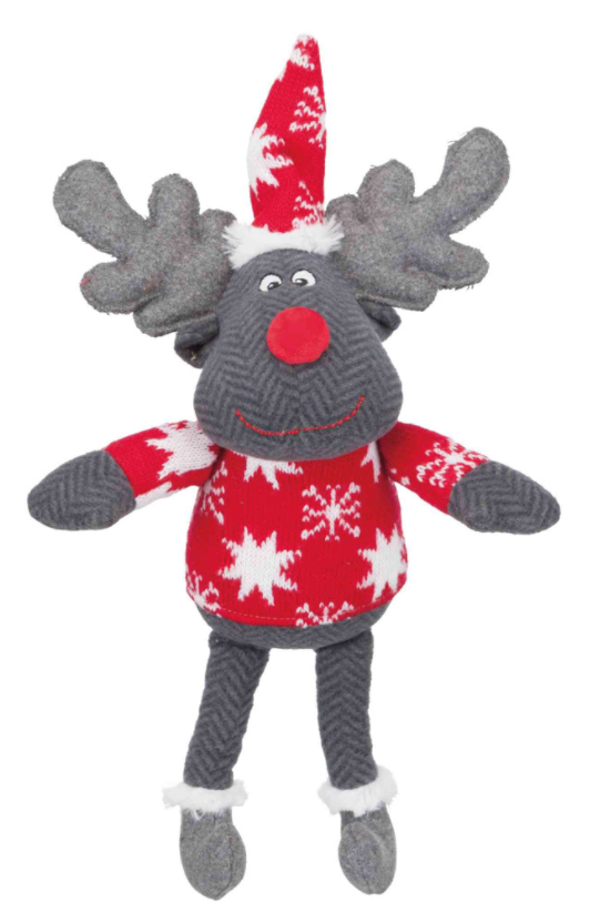 Trixie Dog / Puppy Christmas Xmas Reindeer Soft fabric Toy with sound 42cm 92501