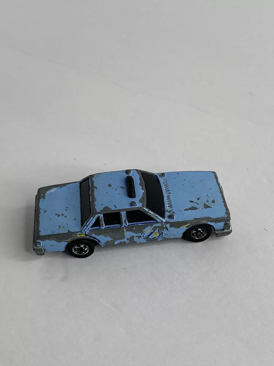 Vintage 1983 Hot Wheels Crack Ups Crunch Chief Blue State Police Car Crash