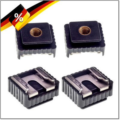 2 X Blitzschuh Adapter Standard ISO an 1/4 '' Zoll Gewinde  Kamera Blitz LC2692
