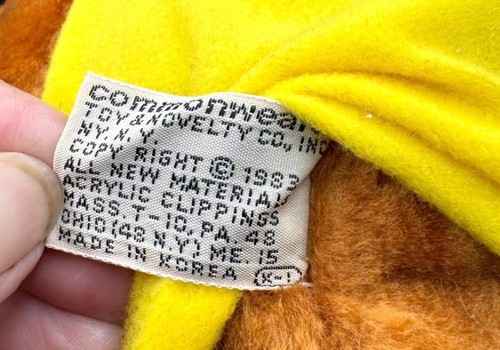 Sunburst Pets Kitty Cat Commonwealth Stuffed Plush Vintage 1983, Yellow diaper - Picture 10 of 11
