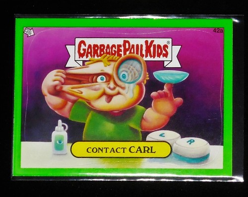 GPK 2012 Series 1 GREEN Border #42a Contact CARL MATTE/NO GLOSS Error Card, BNS1 - Picture 1 of 2