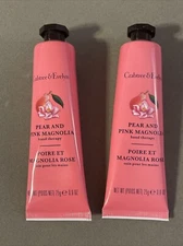 2x Crabtree Evelyn Hand Therapy Cream Pear And Pink Magnolia Moisturizing Lotion