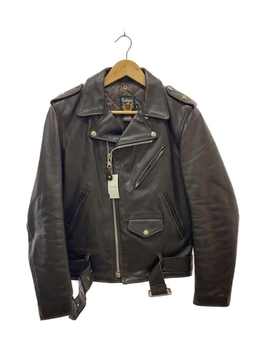 Schott   leatherjacket    36インチ Schott double riders Jacket leather cowhide Brown 36 Used | eBay