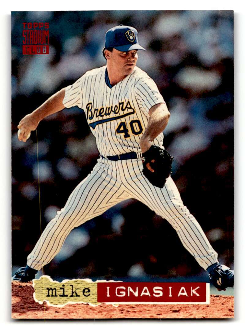 1994 Stadium Club #489 Mike Ignasiak Milwaukee Brewers Baseball
