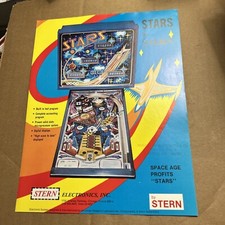 Original Old Stock Stern Stars 11- 8 arcade P...