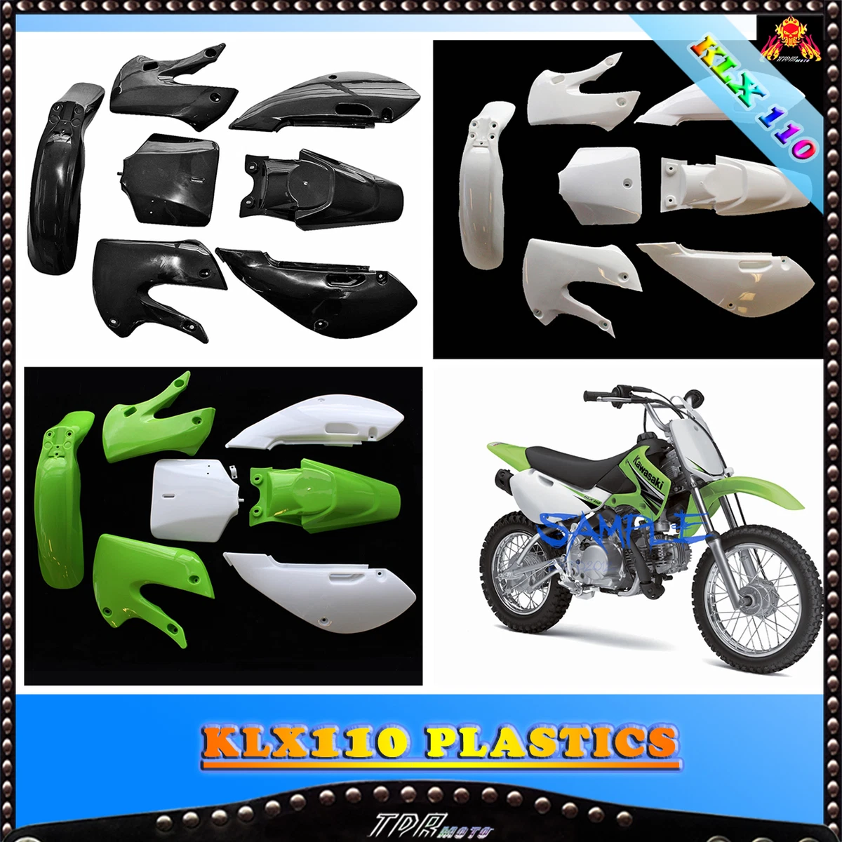 NEW KLX 110 PLASTICS KIT 125 140 150 160 200CC DIRT BIKE FOR
