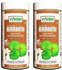 Poudre De Brahmi Ayurvédique Bio IYUSH Paquet De 2 - 100 G Chacun