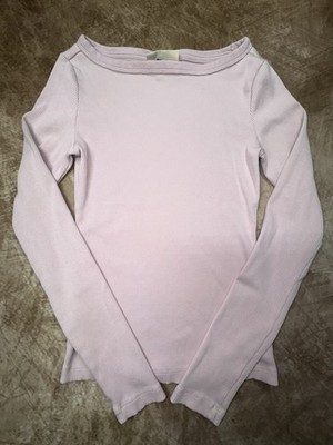 Universal Thread Mauve Ribbed Long Sleeve Boatneck Top XS NWOT