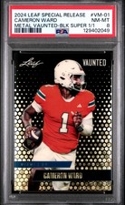 PSA 8 Cam Ward 24 Leaf Vaunted Metal #VM-01 Black Superprismatic 1/1 Rookie Card