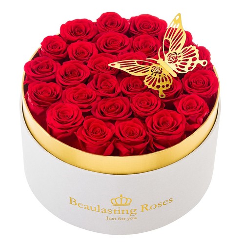 Preserved Roses Forever Flowers Roses in A Box 27 Piece Forever Real Roses Mo...