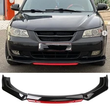 For Hyundai Sonata Front Bumper Lower Lip Splitter Spoiler Body Kit Black + Red