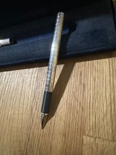 Aurora Hastil Fountain Pen – Solid 925 Sterling Silver – Marco Zanuso Design – M