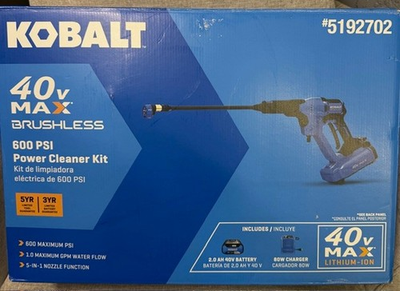 #ad #ad Kobalt #5192702 40v Brushless 600 PSI Power Cleaner Kit $119.00