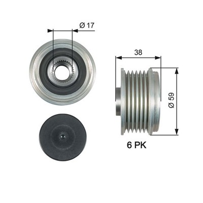 GATES Generatorfreilauf DriveAlign  OAP7177 für KIA HYUNDAI SANTA FÉ FE 4 TM TMA