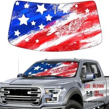 Chevy Windshield Sun Shade for Sliverdo Sierra 2019-2026-Flag