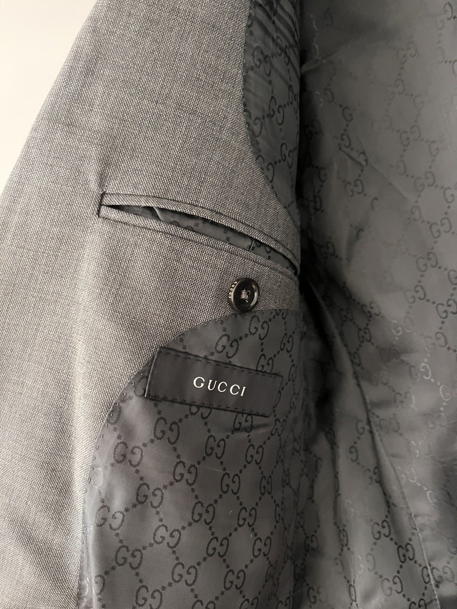 Gucci Grey 2-Piece Suit Men's 46 IT / 36 US Tailored Wool Jacket