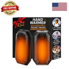2-Pack Rechargeable Hand Warmers: Safe Heat for Winter Activities Cozy Comfort