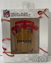 NFL  "Patriots"  Metal Sled Ornament,  2015 Topperscot  Sports Collection Series