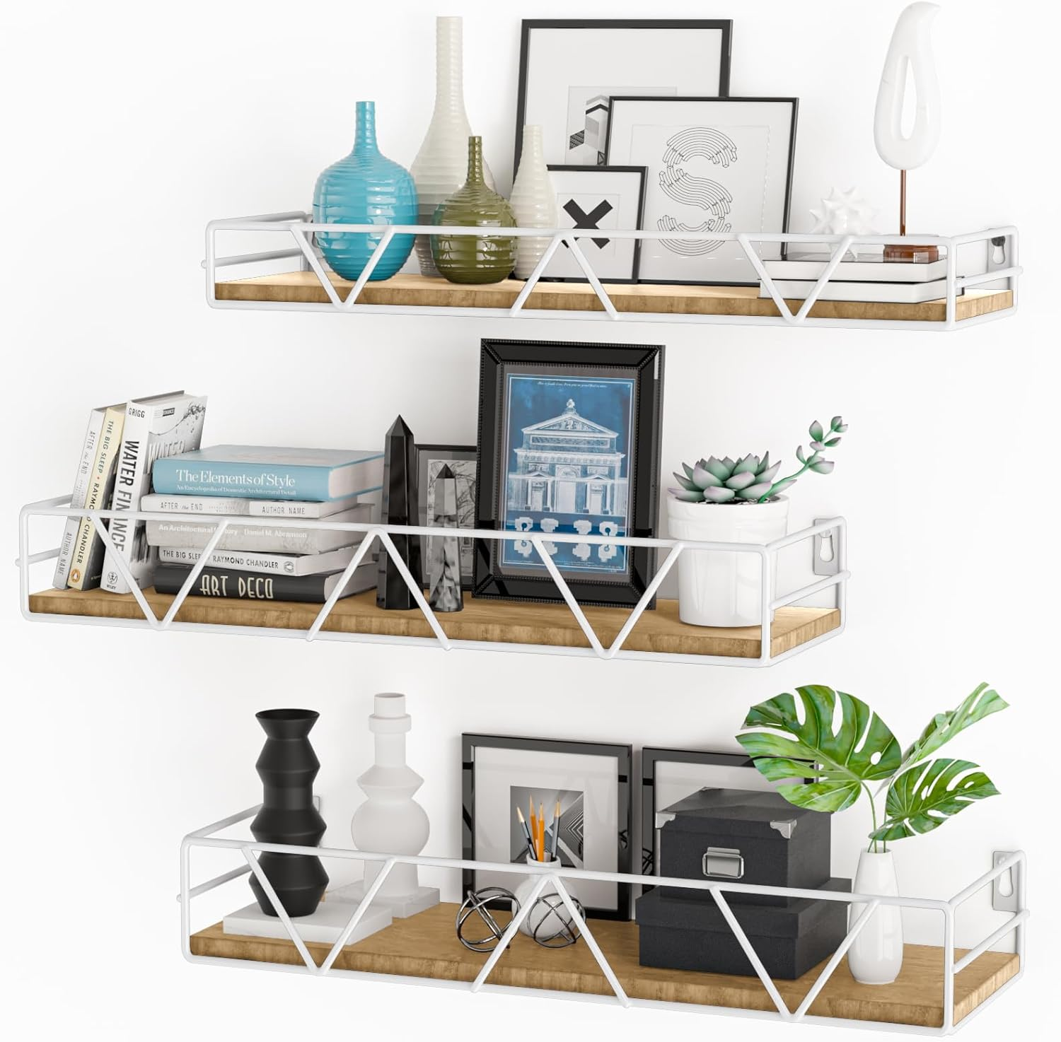 Farmhouse Wood Floating Shelves Set of 3