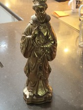 Vintage Syroco Gold Gilt Asian Empress Figurine Statue Made in USA Oriental Deco