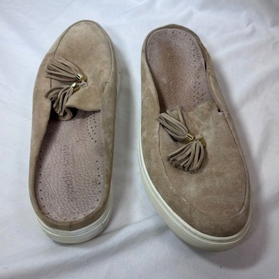 Gentle Souls Rory Mule Sneaker Womens 8.5M Tan Suede Tassel Slip On Casual Shoes