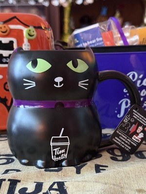 Tim Hortons Halloween Black Cat Mug Heat Change U.S. Seller 2025 Canadian Exclus