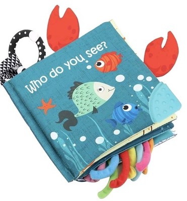 Sea Life Cloth Baby Book Multicolor for Hand-Eye Coordination & Motor Skills