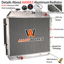 3-Row Radiator Fit 1977-1988 Ford E-100 E-250 E-350 Econoline Club Wagon 7.5L V8