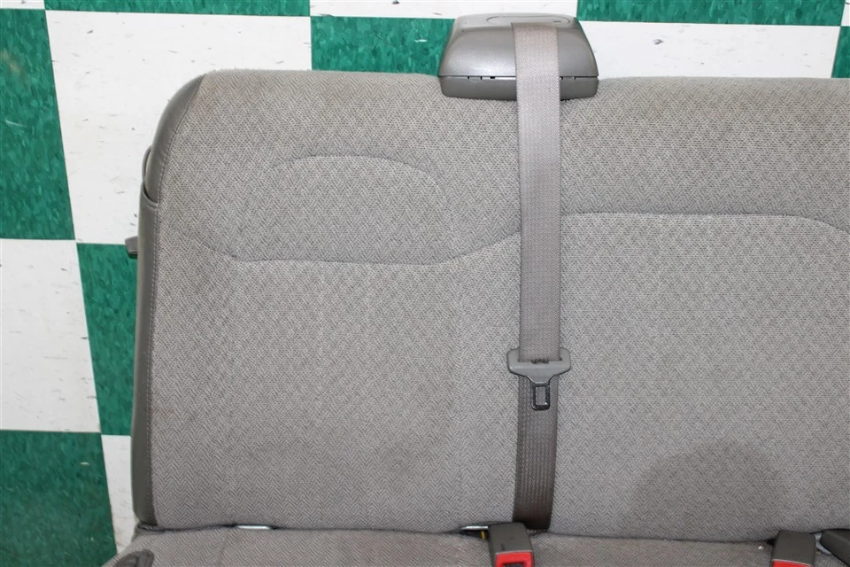 19' EXPRESS Van *STAINS* Gray Cloth Rear 2nd Second Row Bench Seat Belts Set Foto 4 de 4