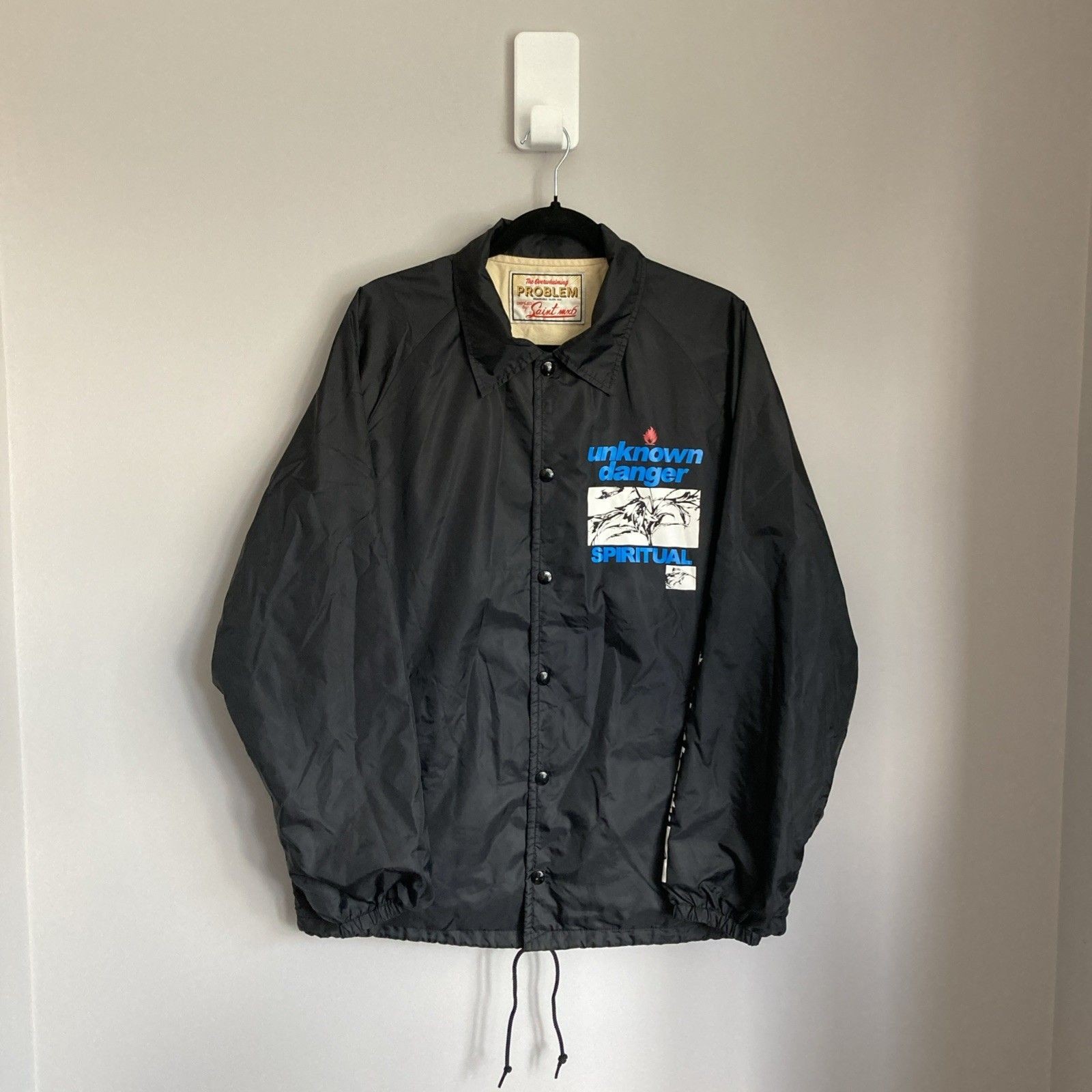 Saint MXXXXXX Jacket Unknown Coach Black Medium Nylon Windbreaker Saint Michael