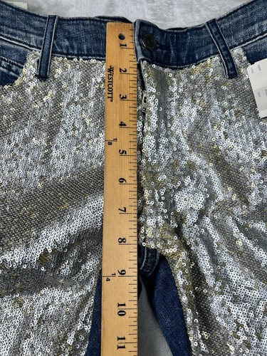 Jeans donna Cookie Johnson custode fidanzato polvere di stelle paillettes 26 ~ nuovi con etichette ~ prezzo al pubblico consigliato $ 295 - Foto 7 di 14