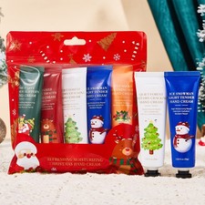 1Set 5PCS Hand Cream Moisturizing Nourishing Hand Lotion Set Christmas Gift