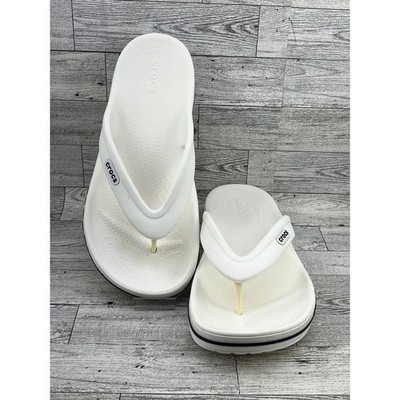 Crocs Classic Slide Sandals White Comfort Footbed Flip Flop Women's M9 W11