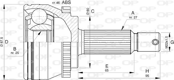 Tête de cardan de rechange Hyundai i30 1.6 CRDi pour éliminer les bruits
