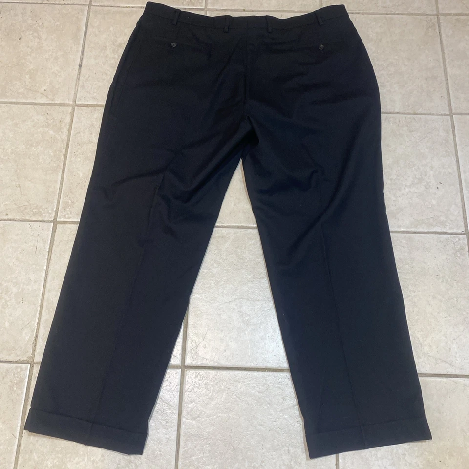 Pantalones LAUREN Ralph Lauren Para Hombre 42 x 30 Pantalones Negros 100% Lana Vestido Preppy T17 Foto 3 de 4