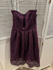 Vera Wang Dress Sleeveless Purple Lace (8) - never worn w/ tags