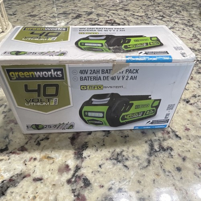 #ad Greenworks G MAX 40V Lithium Ion Battery Pack 2Ah 2.0Ah Green $50.00