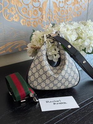 Gucci Attache Small Bag - Beige & Blue GG Canvas