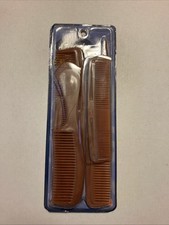 GOODY Lot Of 6 Brown All Purpose Plastic Hair Combs Diff. Sizes New 1999 Y1