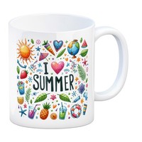 Sommer Kaffeebecher Mit Spruch I Love Summer
