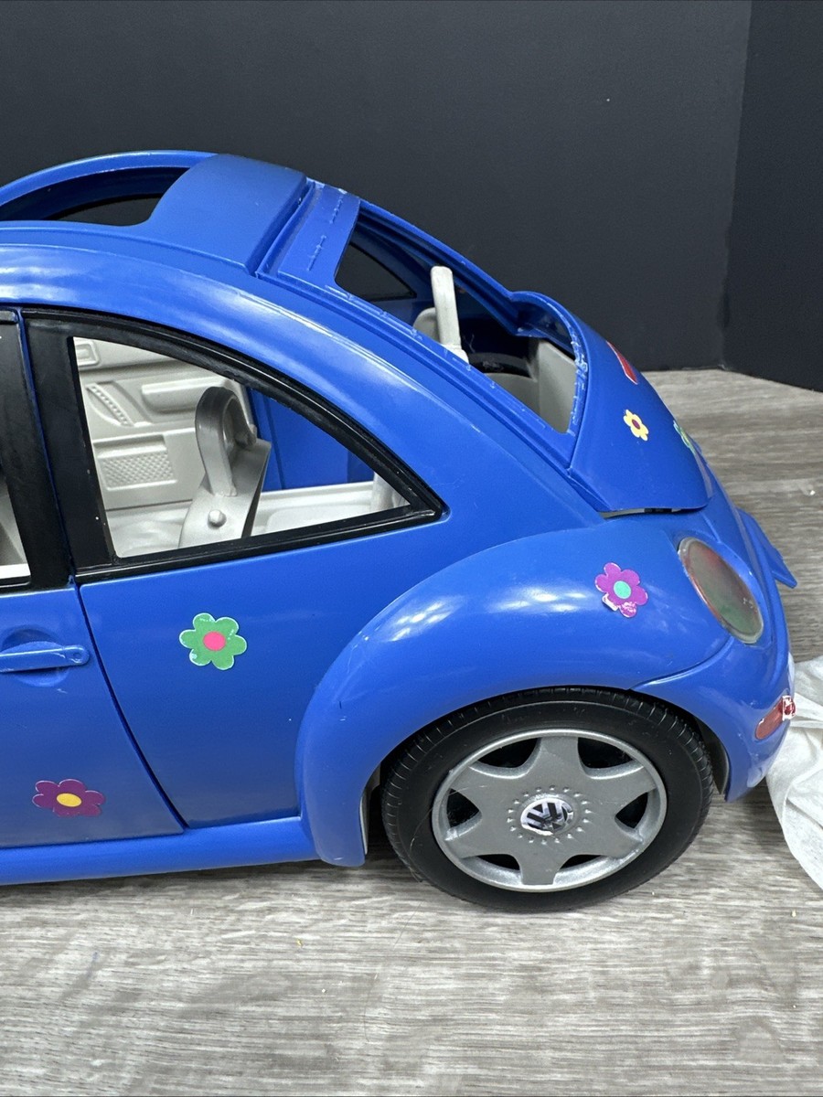Vtg 2000 Barbie VW Beetle Car –Blue Volkswagen Bug by Mattel - See