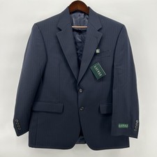 Lauren Ralph Lauren 40S UltraFlex Wool Suit Jacket Navy Pinstripe Executive NWT
