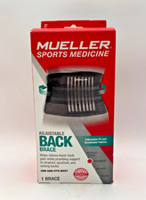 MUELLER SPORTS MEDICINE ADJUSTABLE BACK BRACE MAXIMUM SUPPORT ONE SIZE NEW