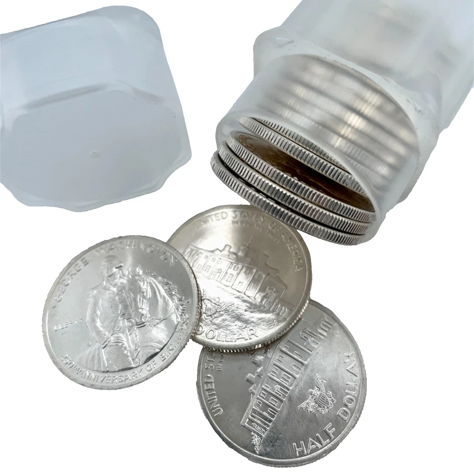 1982-D Washington Commemorative Silver Half Dollar 50c GEM BU Roll of 20 Coins - Image 4 of 4