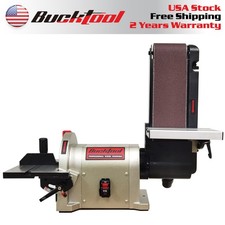BUCKTOOL 3/4HP Bench Belt Sander with Direct Drive, 4x36 in. Belt & 8 in. Disc