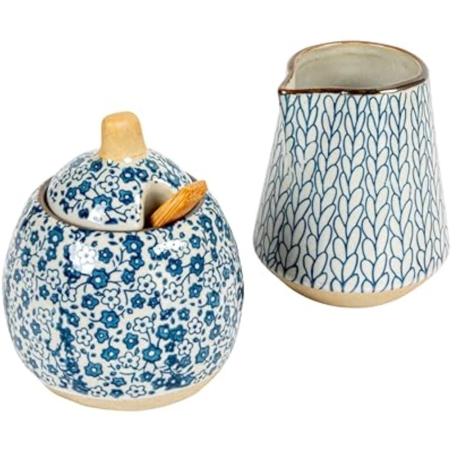 Ручная роспись керамики сахара (набор из 2 штук) сливочник комплект, синий - Изображение 2 из 4