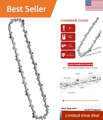 #ad #ad Durable 8 Inch Pole Saw Chain with Low Kickback amp; Low Vibration for Smooth Cuts $7.19