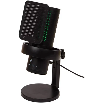 Microphone USB Gaming Streaming Podcast PC RGB avec Support – Plug & Play - Photo 1/4